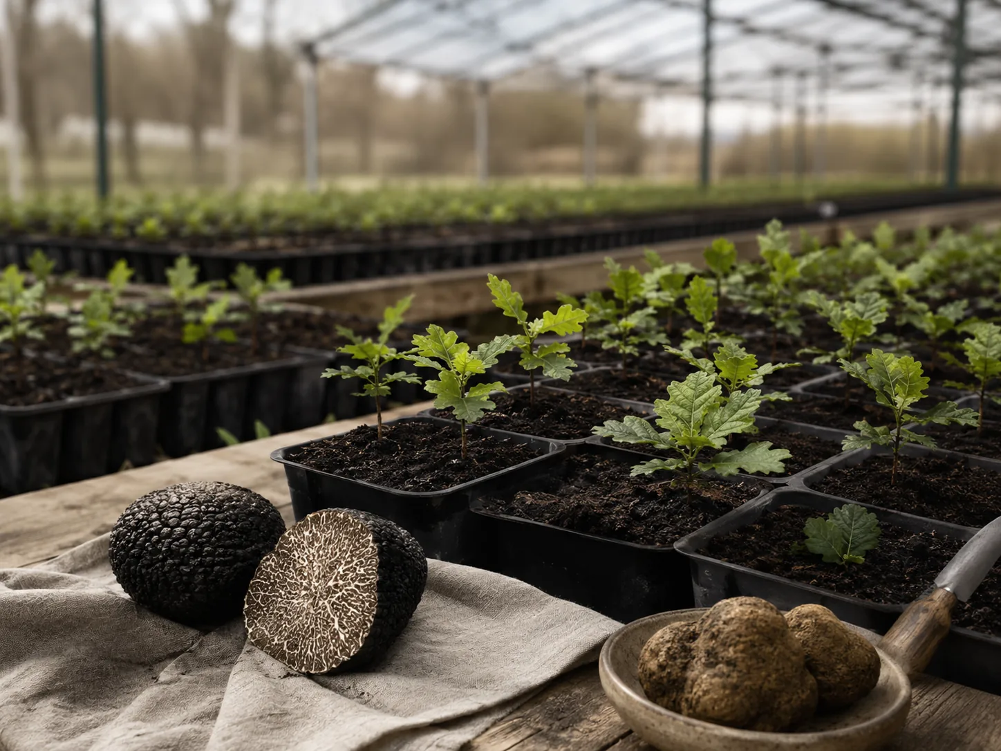 Truffle Seedlings for a Black Truffle Plantation